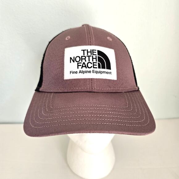 The North Face Mudder Trucker Hat Unisex Fawn Grey Mesh Back Snapback Outdoors - Picture 1 of 7